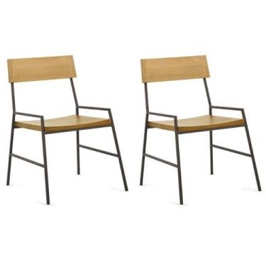 Imagem de Kit 2 Cadeiras Lumber Castanho Oregon - Datelli Design