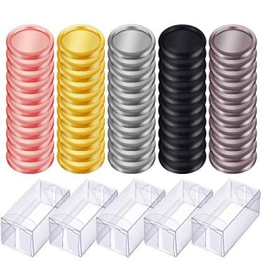 Imagem de Zonon 55 peças de discos, anel de encadernação de plástico, sistema de arco de expansão, agendas, multicolorido, com 5 caixas de plástico para planejadores de presentes DIY, material de volta às aulas