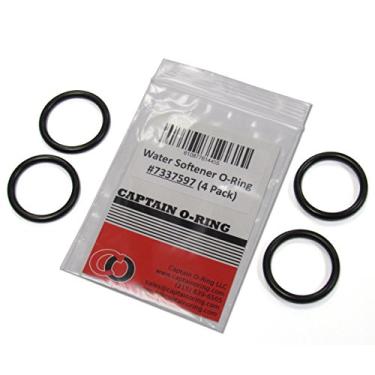 Imagem de (Pacote com 4) Selo O-Ring para amaciante de água 7337597 (7311127, WS03X10072) para válvula bypass na EcoPure, GE, Northstar, Sears