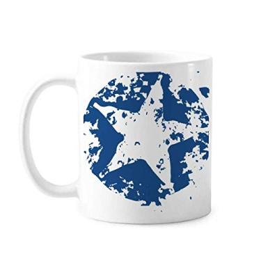 Imagem de Caneca de cerâmica com ilustração de estrela em cerâmica para café e porcelana