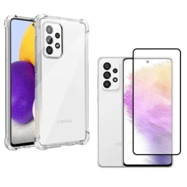 Imagem de Capa Capinha Anti Impacto + Película de Cerâmica 9D Compatível Com Samsung Galaxy A32 4G - (Hard Glass Store)