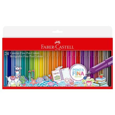 Imagem de Caneta hidrográfica Fine pen Colors com 24 Cores FPB/ES24ZF - Faber-Castell