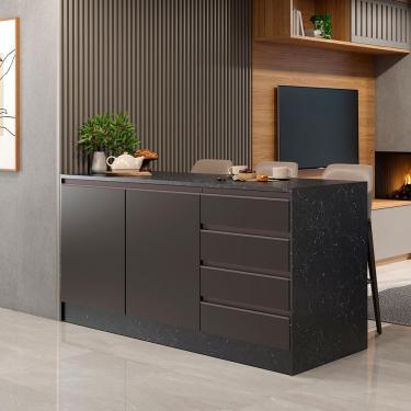 Imagem de Bancada Bartira Gourmet com 2 Portas, 4 Gavetas e 1 Prateleira - 180,6cm de largura