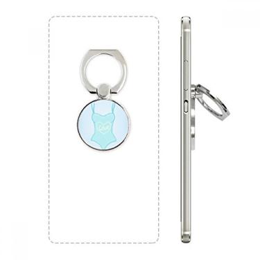 Imagem de Suporte de anel de telefone para roupa de banho azul Ilustration com laço ajustável