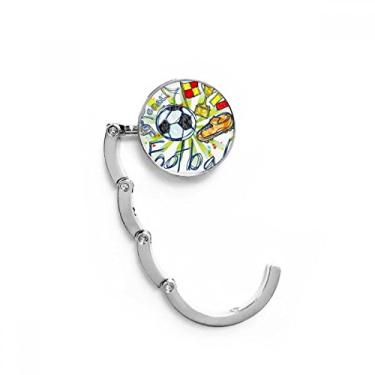 Imagem de Gancho de mesa de futebol com estampa de série de futebol com desenho animado e fecho decorativo dobrável