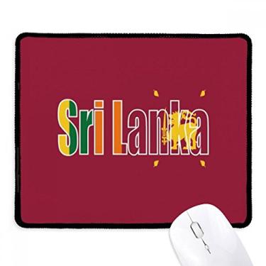 Imagem de Mousepad com nome da bandeira do país Srilanka Tapete de borracha para jogos