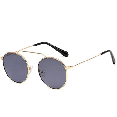 Imagem de Óculos de Sol Redondo Estilo Steampunk Moda Fashion FENCHI com Proteção Uv400 (C6)