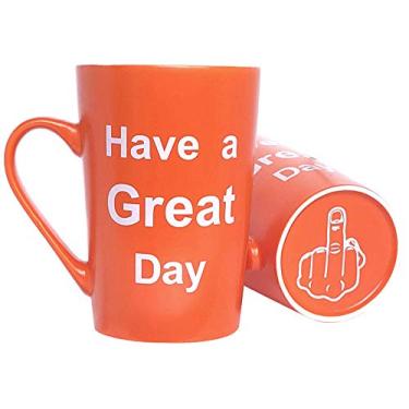Imagem de MAUAG Caneca de café engraçada Have a Great Day Cute Cool Cup, Melhores presentes de aniversário e escritório, 425 g