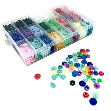 Imagem de Kit Caixa 360 Botões Pressão De Plástico Tamanho 12 Mm - 20 Cores