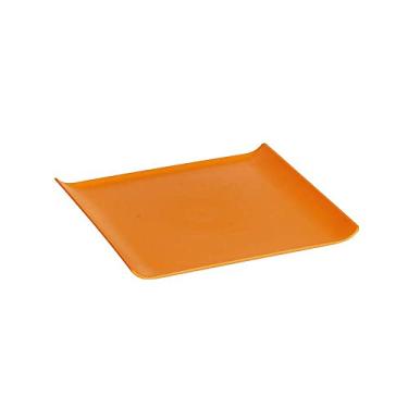 Imagem de Bandeja Servir Quadrada 30x30 Laranja em Plástico Resistente Linha Tropical Linha Premium