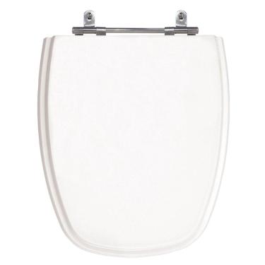 Imagem de Assento Sanitário Monte Carlo Branco Tampa para Vaso Deca de Madeira Laqueada 