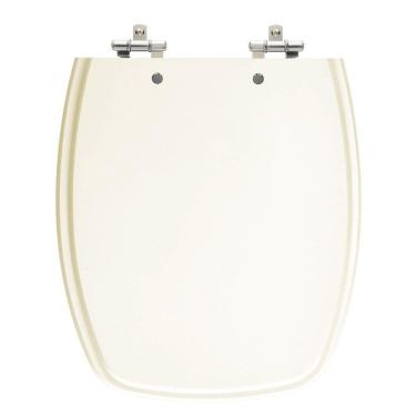 Imagem de Assento Sanitário Primula Marfim (Bege) Tampa para Vaso Fiori de Madeira Laqueada
