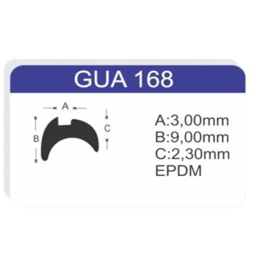 Imagem de VCB GUA-168 EPDM VEDAÇÃO JANELA E PORTA ALUMINIO ROLO 50 MTS