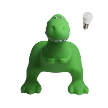 Imagem de Luminária Infantil Dinossauro Rex Toy Story Disney Com Lâmpada Led Aba