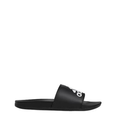 Imagem de adidas Tênis adulto unissex Adilette Comfort Slide, Preto/branco/preto, 13 Women/12 Men