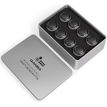 Imagem de qanba Gravity LX 30mm Mechanical Pushbutton Switch Button Arcade Buttons DIY Kit (Boxed (Translucent Black B07)