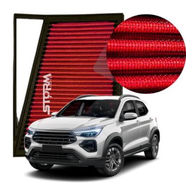 Imagem de Filtro De Ar Esportivo Compatível com Fiat Pulse 1.3 Firely Ano 2022 A 2024 Lavável Reutilizável Potencia Inbox Drive S-Design Flex