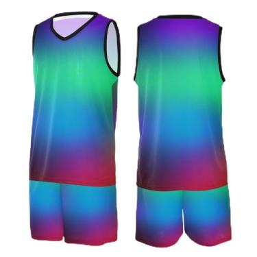 Imagem de CHIFIGNO Camiseta coral de basquete, camisetas de basquete para meninas, camiseta de treino de futebol PP-3GG, Cores vibrantes, M