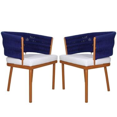 Imagem de 2 Poltronas Califórnia Em Alumínio Bronze, Corda Náutica