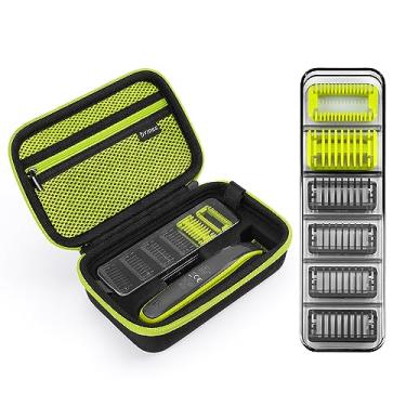 Imagem de Yinke Para um conjunto de protetores de lâmina com estojo rígido, acessórios para barbeador elétrico híbrido de rosto e corpo de uma lâmina QP2520 QP2530 QP2620 QP2630, protetores