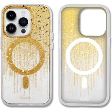 Imagem de Sonix Capa para iPhone 14 Pro Max | Compatível com MagSafe | Testado para queda de 3 metros | Glitter dourado gotejando