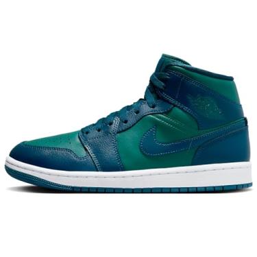 Imagem de Nike Tênis feminino Air Jordan 1 Mid, Sky J azul-petróleo/branco/céu J azul francês, 34