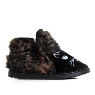 Imagem de Pantufa Infantil Specht Gato Preto-Feminino
