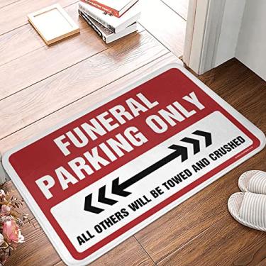 Imagem de CakJuice Tapete de porta para funeral estacionamento apenas tapetes de cozinha e tapetes para estética de quarto (tamanho: 50X80CM)