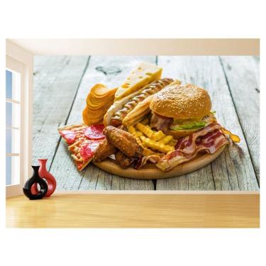 Imagem de Papel De Parede 3D Alimentos Lanches Artesanais 3,5M Al426