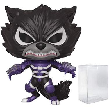 Imagem de pop POP Marvel: Venom – Boneco Funko Pop do Rocket Raccoon venomized (vem com capa protetora compatível com pop), multicolorido, 9,5 cm