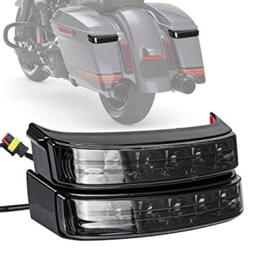 Imagem de Saddlebag Housing Tail Run Brake Turn Light Lamp LED Len for Touring Street Road Glide CVO Electra Glide Ultra Classic Ultra Limited CVO 2014-2024(Black Smoke)