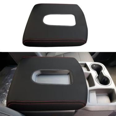 Imagem de XYHGM Capa de apoio de braço para console central de carro para Chevy Silverado & GMC Sierra 2019-2024 couro antiarranhões caixa de descanso central tampa protetor de assento acessórios (banco de