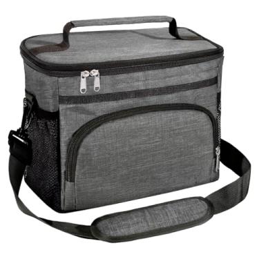 Imagem de Bolsa Termica Cooler Mantem Temperatura Espaçosa Churrasco Praia Acampamento Piquenique Lazer - 13L (CINZA)