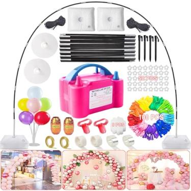 Imagem de Balloon Arch Kit with Balloon Pump, 9Ft Tall & 10Ft Wide Adjustable Balloon Arch Stand Kit with Electric Pump, Balloons and Accessories for Party Birthday Wedding Decoration