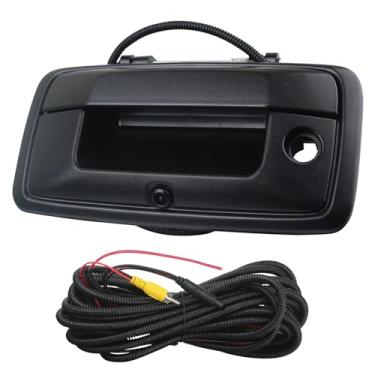 Imagem de omoZone Alça traseira da porta traseira da câmera de visão traseira com fechadura compatível com Chevrolet Chevy Silverado GMC Sierra 2016-2019