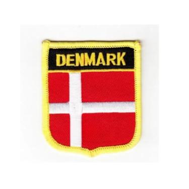Imagem de Ruoming 1 PÇ Patch de bandeira da Dinamarca, bordado a ferro ou costurado, tático, militar, nacional, dinamarca