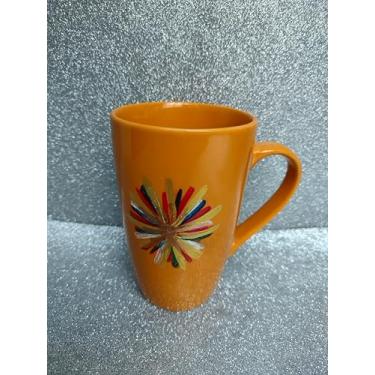 Imagem de Xícara Jumbo de 400ml para Cereais, Mingau e Sopas, Laranja com Desenho Colorido