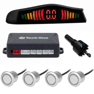 Imagem de Sensor De Estacionamento Ré Display Led Renault Clio - Tech One, Prata