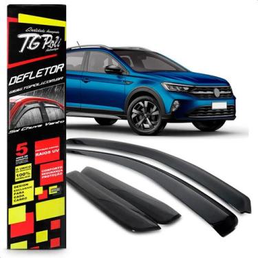 Imagem de Calha Chuva Defletor Defletor Vw Nivus Fumê 100% Acrílico - TG POLI