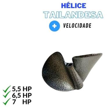 Imagem de Hélice Tailandesa Barco 2 Pas 5.5 6,5 E 7Hp Alumínio Preto - FTX