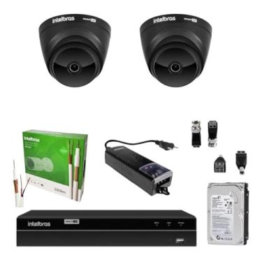 Imagem de Jogo Monitoramento Via App Dvr Multi Hd 4 Canais Intelbras Mhdx 2 Câmeras Black