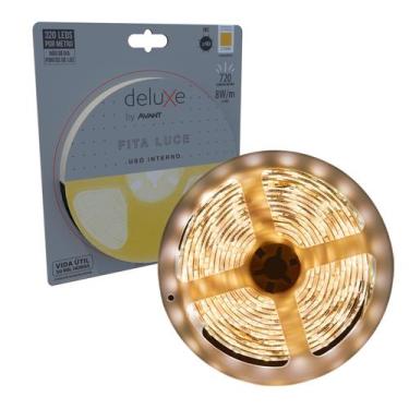 Imagem de Fita Led Luce Cob 5 Metros 8w/m 320 leds Branco Quente 2700K - Avant, 