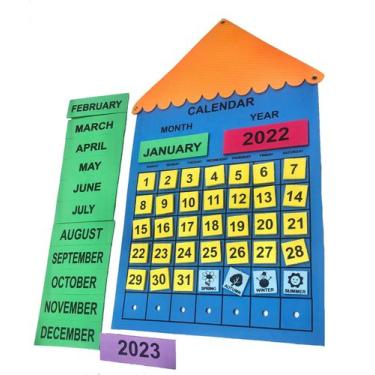 Imagem de Calendário em inglês painel para sala de aula - CRIATIVA MATERIAIS EDU