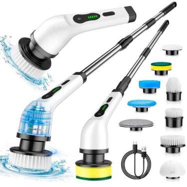 Imagem de Esfregão Elétrico Giratório Portátil 360 Perfeito para Limpeza de Banh