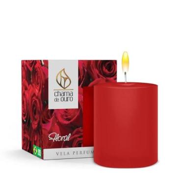 Imagem de Vela Perfumada Aromatica Aromatizada Floral 60Gr - Chama De Ouro