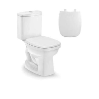 Imagem de Kit Bacia + Caixa Acoplada + Assento Like Branco - Celite