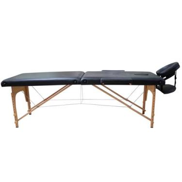 Imagem de Maca Mesa de Massagem Dobrável Portátil Luxo - GoldLife, Preto