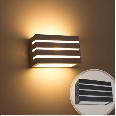 Imagem de KIT 3X Arandela Frisada Policarbonato p/ área Externa e Interna Marrom