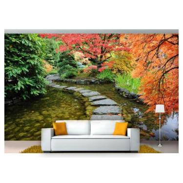 Imagem de Papel De Parede Jardim Japonês Ponte Japão 3D 7,50m² Jjp29 - Você Deco