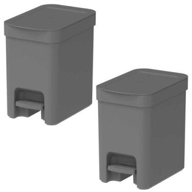 Imagem de 2x Lixeira Banheiro 6L OU 17cm x 26,5cm x 25,8cm com Pedal